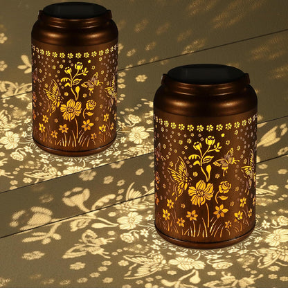 Solar Lanterns Outdoor Waterproof Hummingbird Garden Decor Gifts for Women Mom Grandma Hanging Solar Lights Metal Solar Decoration Outside for Yard, Patio, Backyard, Porch