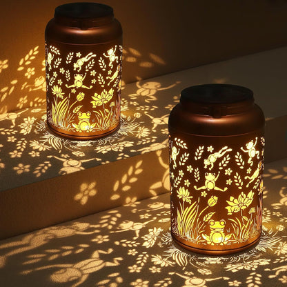 Solar Lanterns Outdoor Waterproof Hummingbird Garden Decor Gifts for Women Mom Grandma Hanging Solar Lights Metal Solar Decoration Outside for Yard, Patio, Backyard, Porch